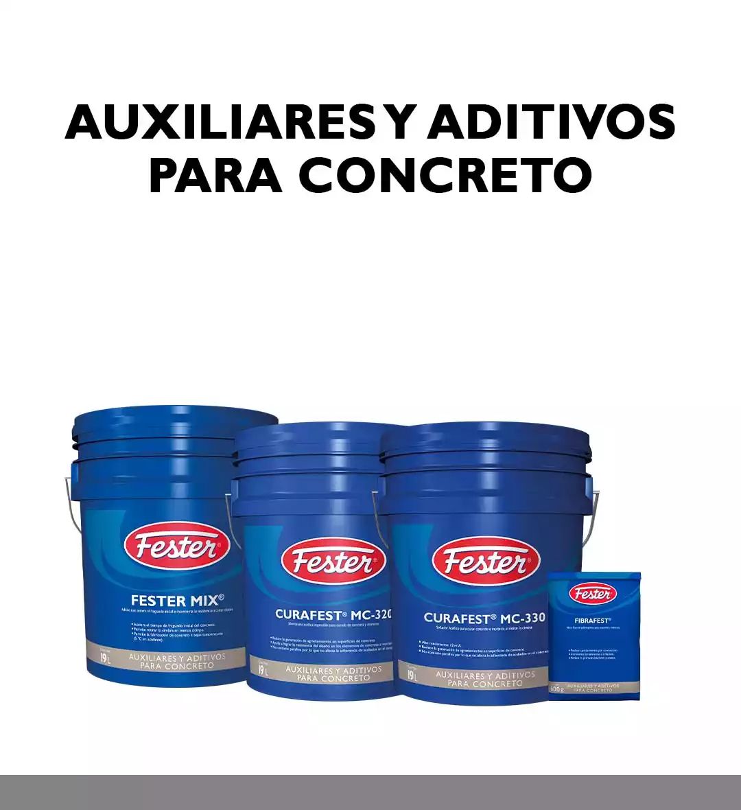 AUXILIARES Y ADITIVOS PARA CONCRETO
