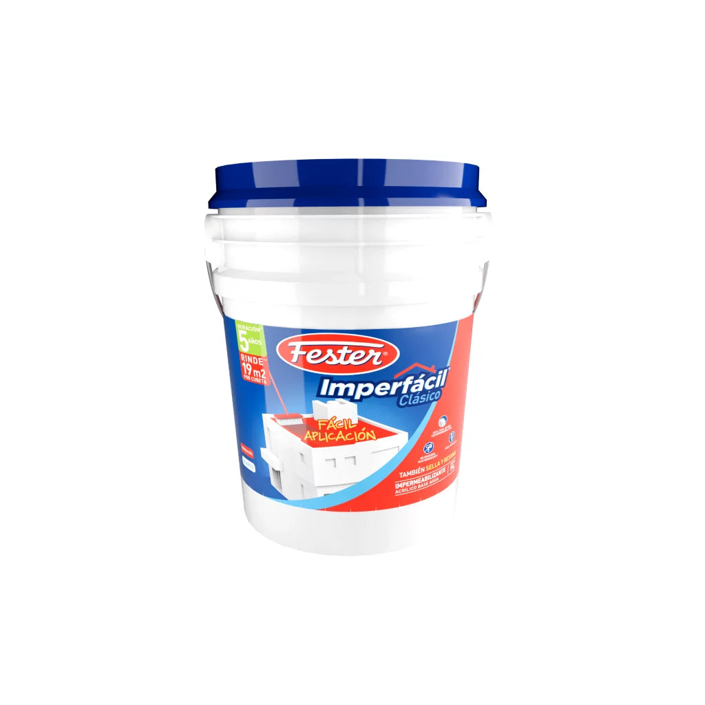 IMPERMEABILIZANTE FESTER IMPERFACIL CLASICO 5 AÑOS BLANCO CUB 19 L