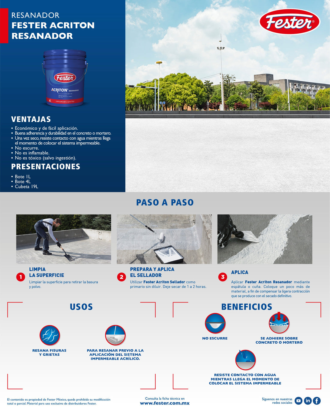 FESTER ACRITON RESANADOR ACRILICO 4 L