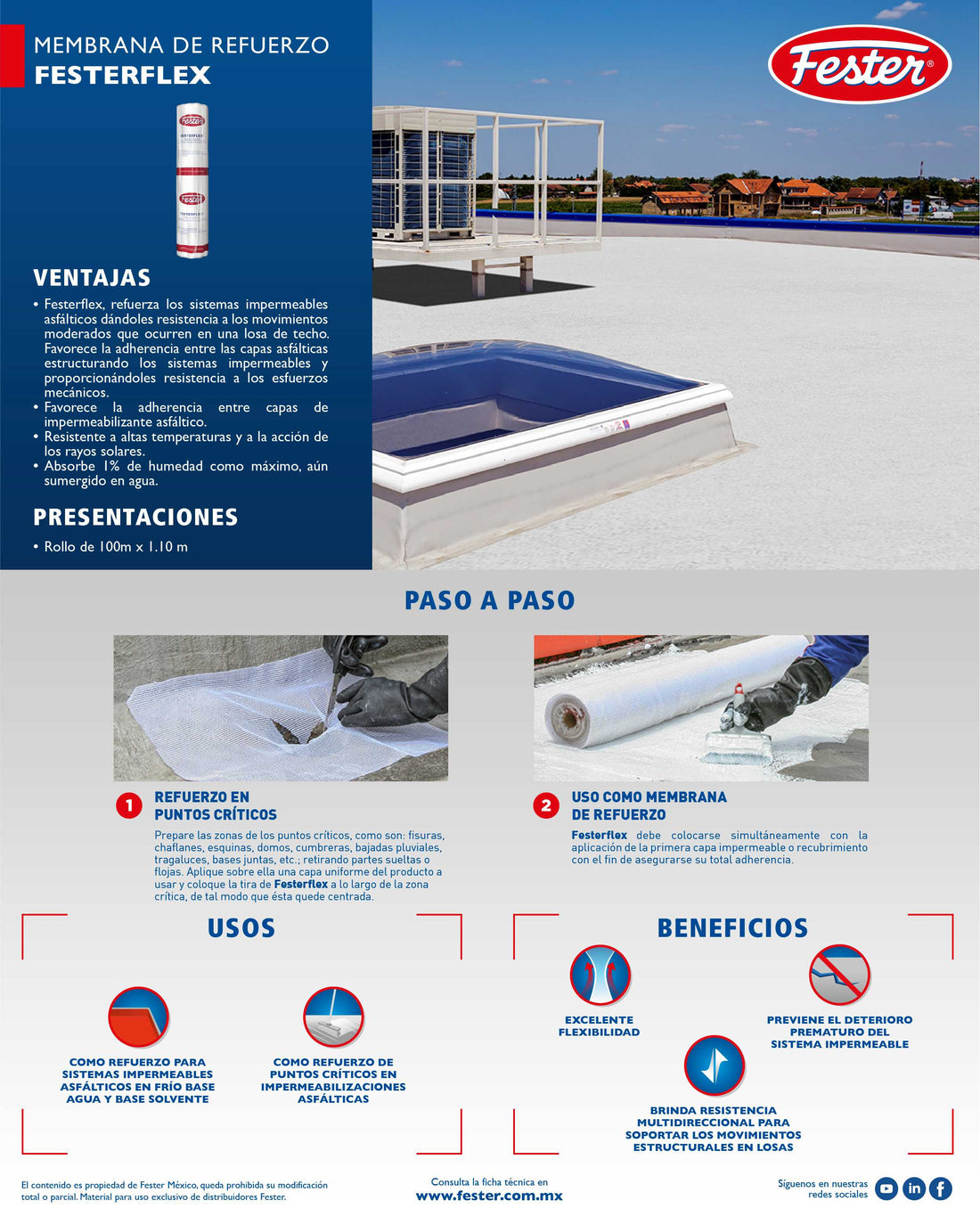 FESTERFLEX Rollo 1.1 x 100 m