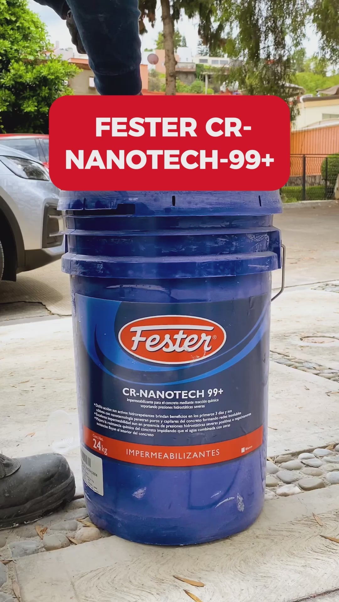 IMPERMEABILIZANTE FESTER CR-NANOTECH 99+ GRIS CUB 24 KG
